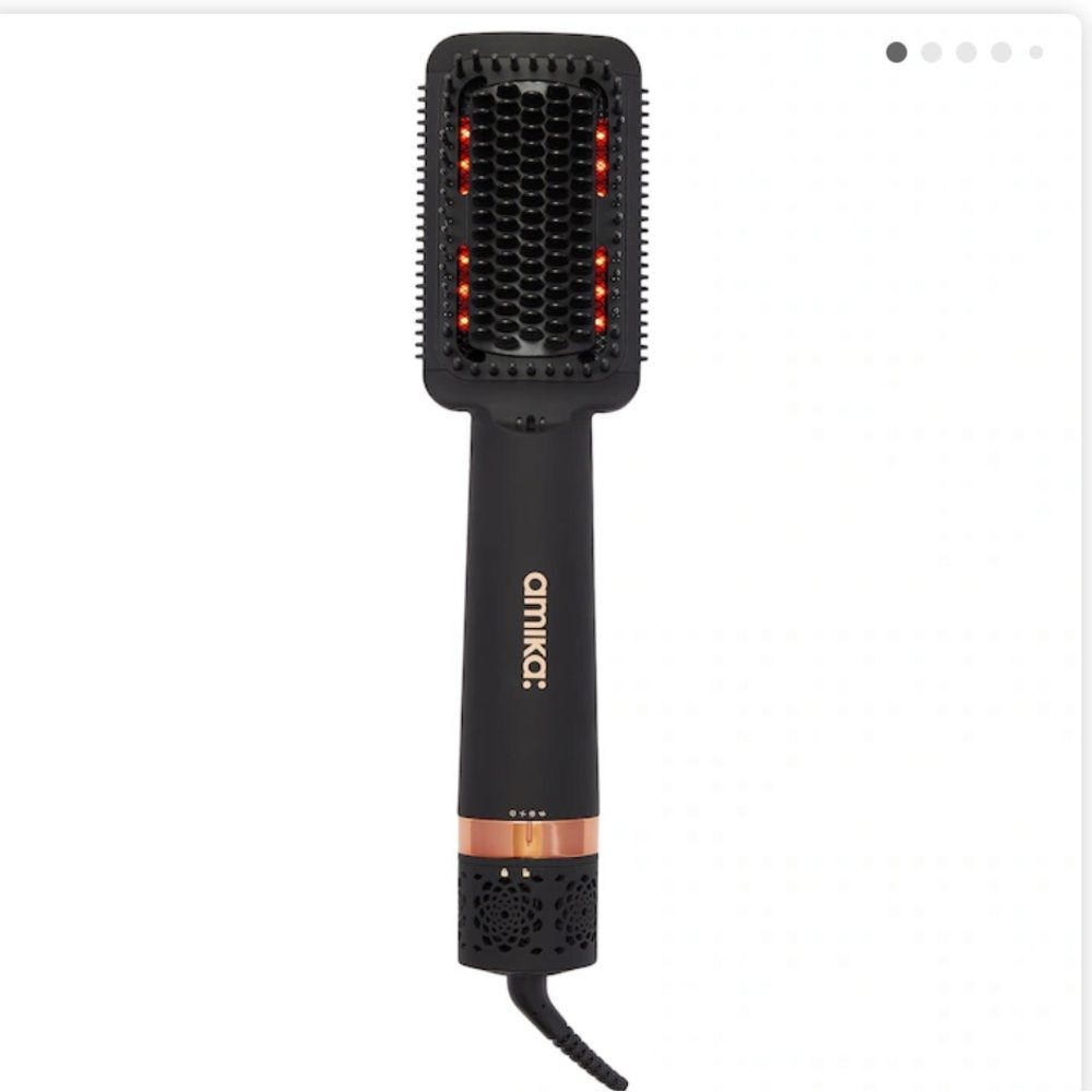 Amika double agent 2-in-1 blow dryer straightening brush New with tags